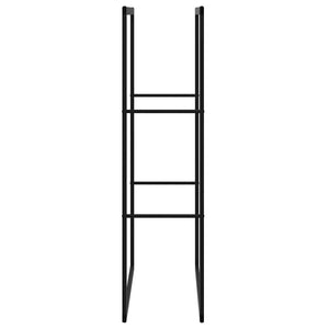 Brennholzregal Schwarz Stahl 55x30x116cm