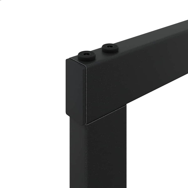 Brennholzregal Schwarz Stahl 55x30x116cm