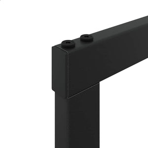 Schwarzes Brennholzregal aus Stahl, 110 cm