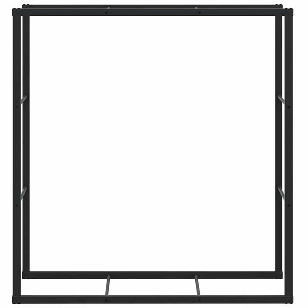 Schwarzes Stahl Brennholzregal 110x30x116cm