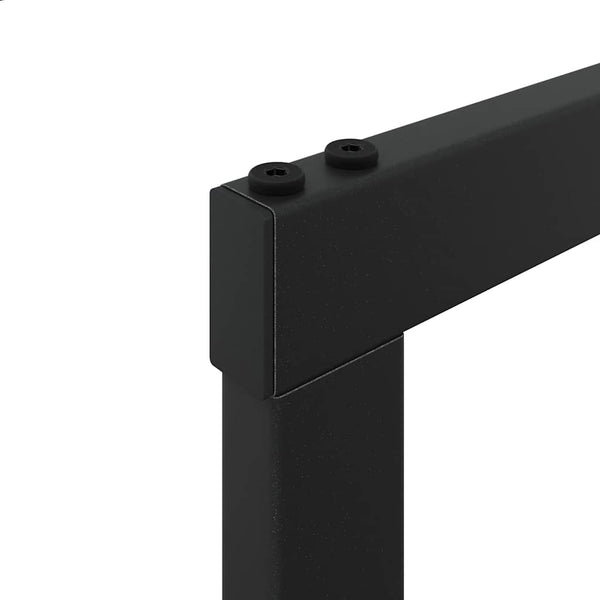 Schwarzes Stahl Brennholzregal 110x30x116cm