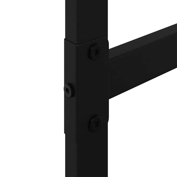 Schwarzes Brennholzregal aus Stahl 50x30x209 cm