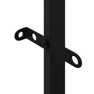 Schwarzes Brennholzregal aus Stahl 50x30x209 cm