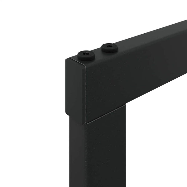 Brennholzregal Schwarz Stahl 100x30x209 cm