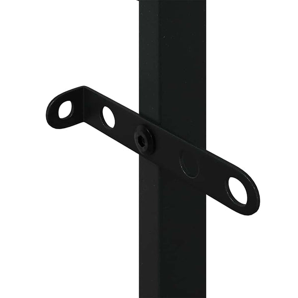 Brennholzregal Schwarz Stahl 100x30x209 cm