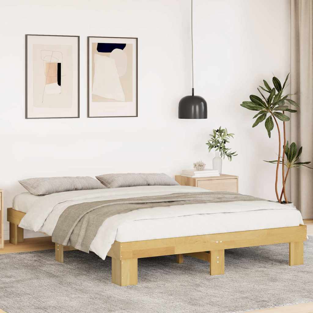 Eichenbettgestell 135x190 cm ohne Matratze