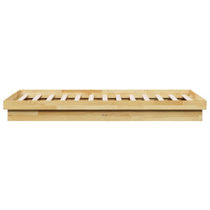 Massivholzbett 100x200 cm Eiche ohne Matratze