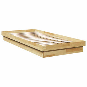 Massivholzbett 100x200 cm Eiche ohne Matratze