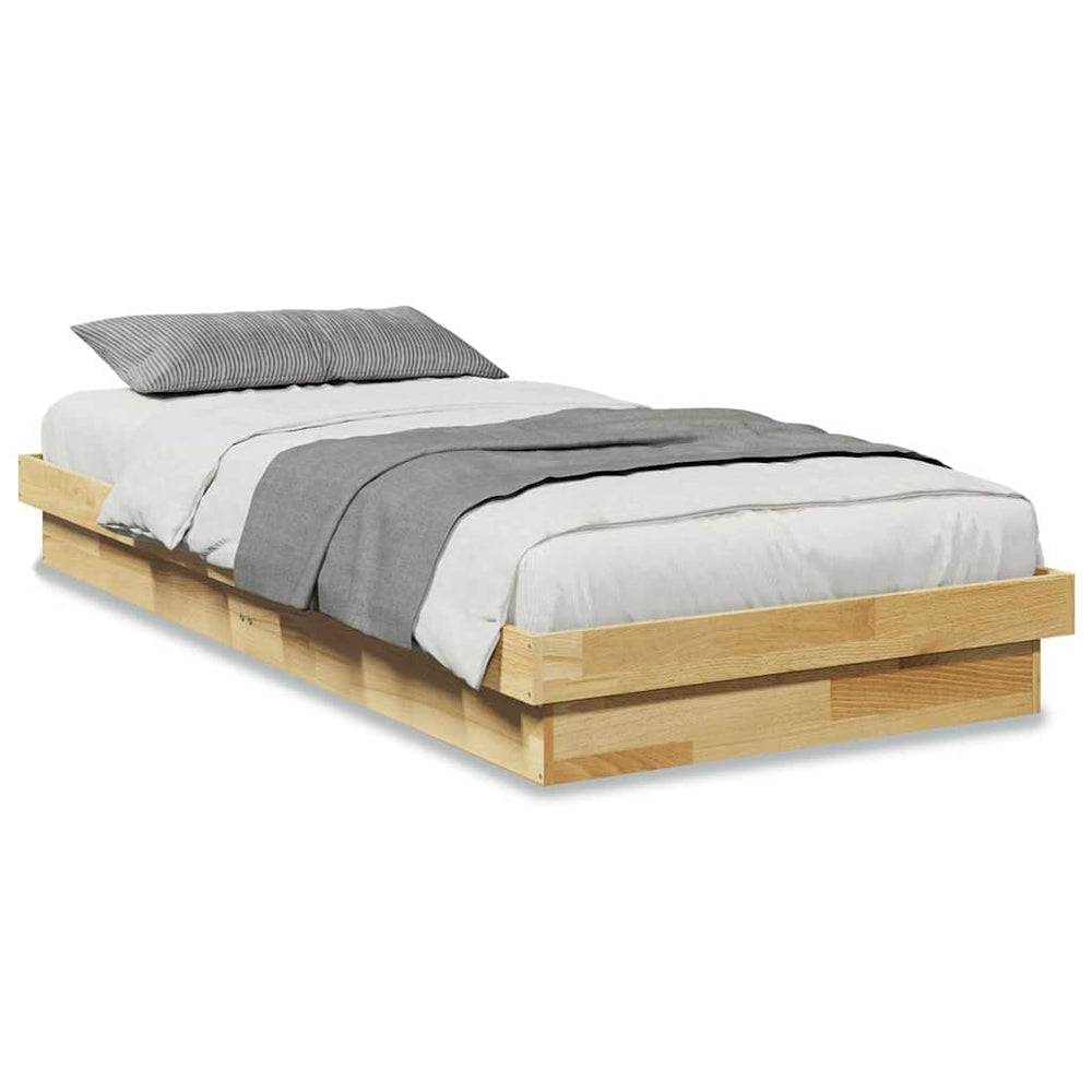 Bettgestell 90x190 cm Eiche Massivholz