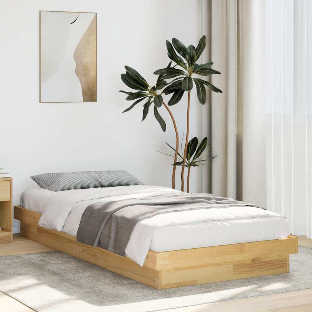 Bettgestell 90x190 cm Eiche Massivholz