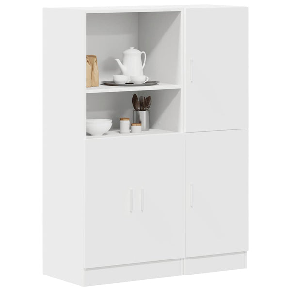 2-tlg Küchenschrank Set Weiß