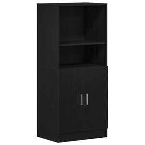 2-tlg Küchenschrank Set Schwarz