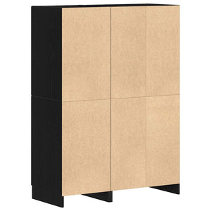 2-tlg Küchenschrank Set Schwarz