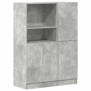 2-tlg. Küchenschrank-Set Betongrau