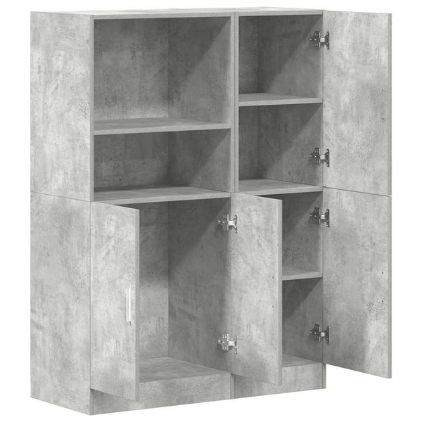 2-tlg. Küchenschrank-Set Betongrau