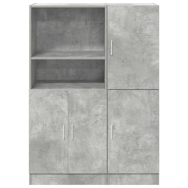 2-tlg. Küchenschrank-Set Betongrau