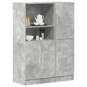 2-tlg. Küchenschrank-Set Betongrau