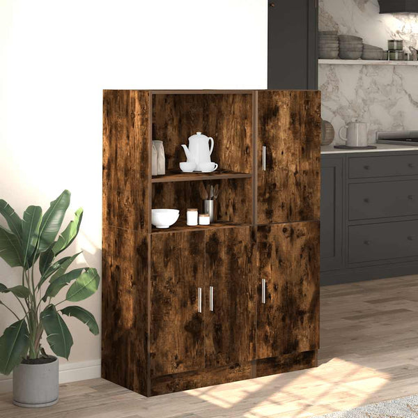 Küchenschrank Set 2-teilig Räuchereiche