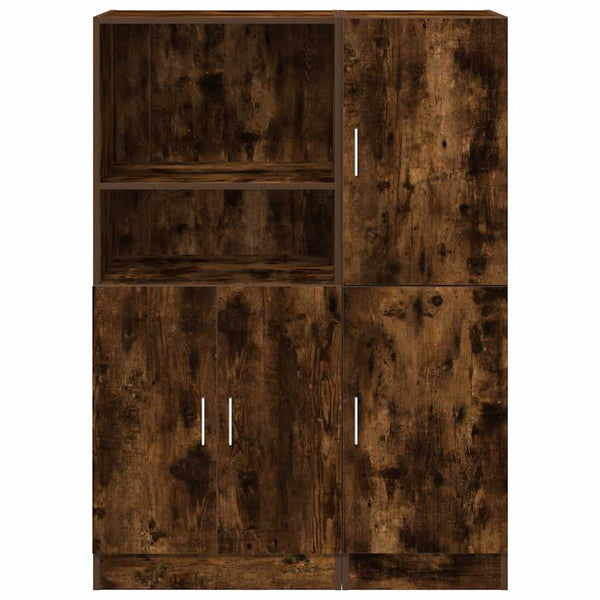 Küchenschrank Set 2-teilig Räuchereiche