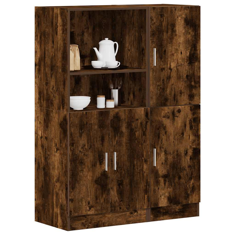 Küchenschrank Set 2-teilig Räuchereiche