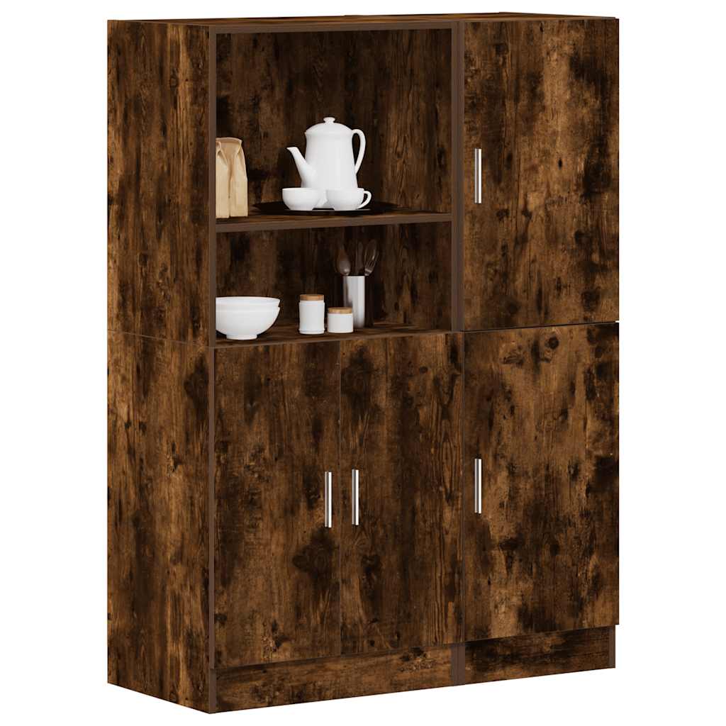 Küchenschrank Set 2-teilig Räuchereiche