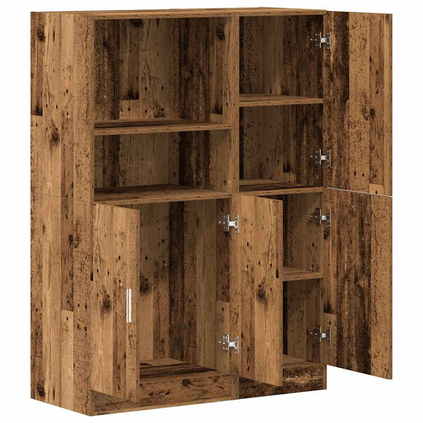2-tlg. Küchenschrank-Set Altholz-Optik