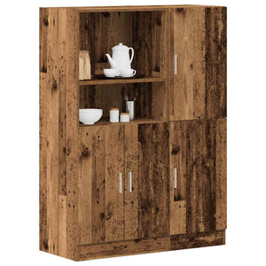 2-tlg. Küchenschrank-Set Altholz-Optik