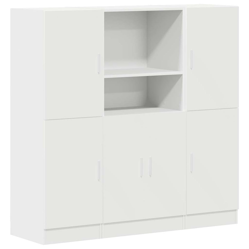 3-tlg Küchenschrank Set Weiß