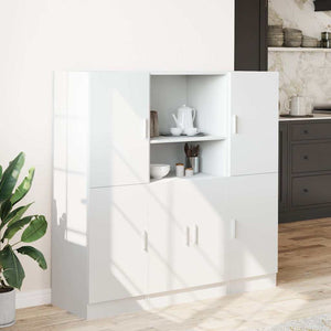 3-tlg Küchenschrank Set Weiß