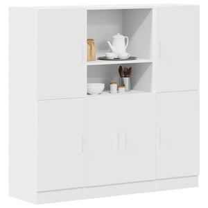 3-tlg Küchenschrank Set Weiß