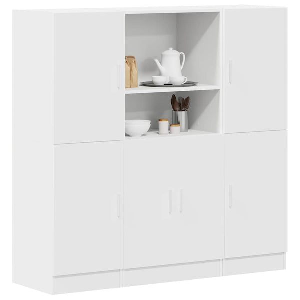 3-tlg Küchenschrank Set Weiß
