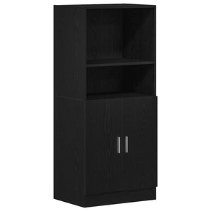 3-tlg Küchenschrank Set Schwarz