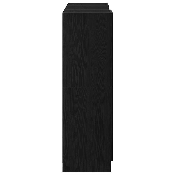 3-tlg Küchenschrank Set Schwarz