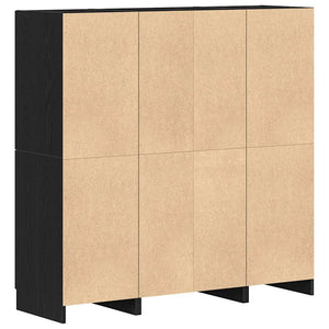 3-tlg Küchenschrank Set Schwarz