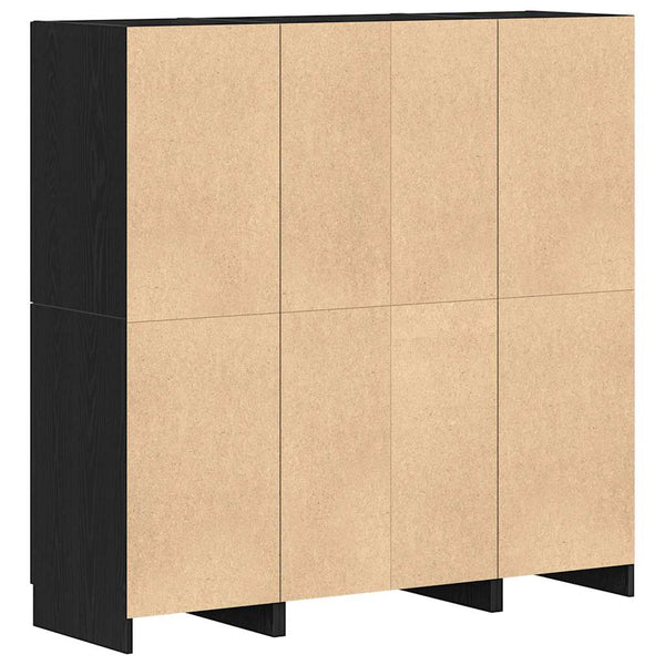 3-tlg Küchenschrank Set Schwarz