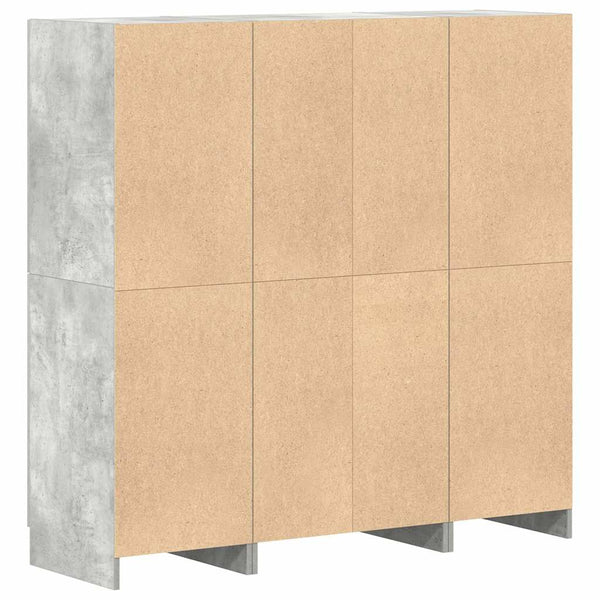 3-tlg Küchenschrank-Set Betongrau