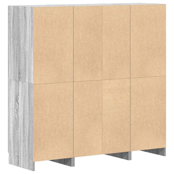3-tlg Küchenschrank Set Grau Sonoma