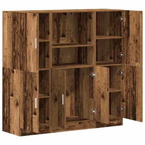 3-tlg Küchenschrank Set Altholz-Optik