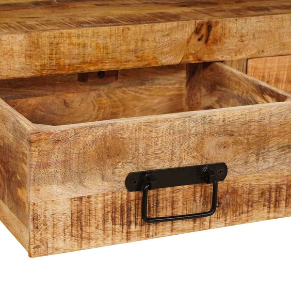 Massivholz Konsolentische 2er Set Braun