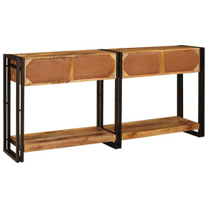 Massivholz Konsolentische 2er Set Braun