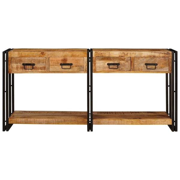 Massivholz Konsolentische 2er Set Braun