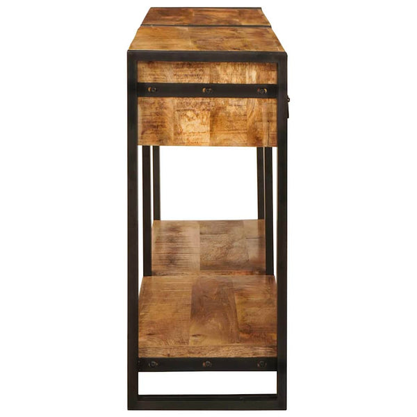 Massivholz Konsolentische 2er Set Braun