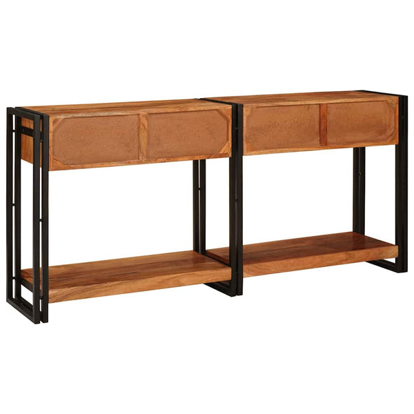 Konsolentische 2er Set Akazie Massivholz Braun