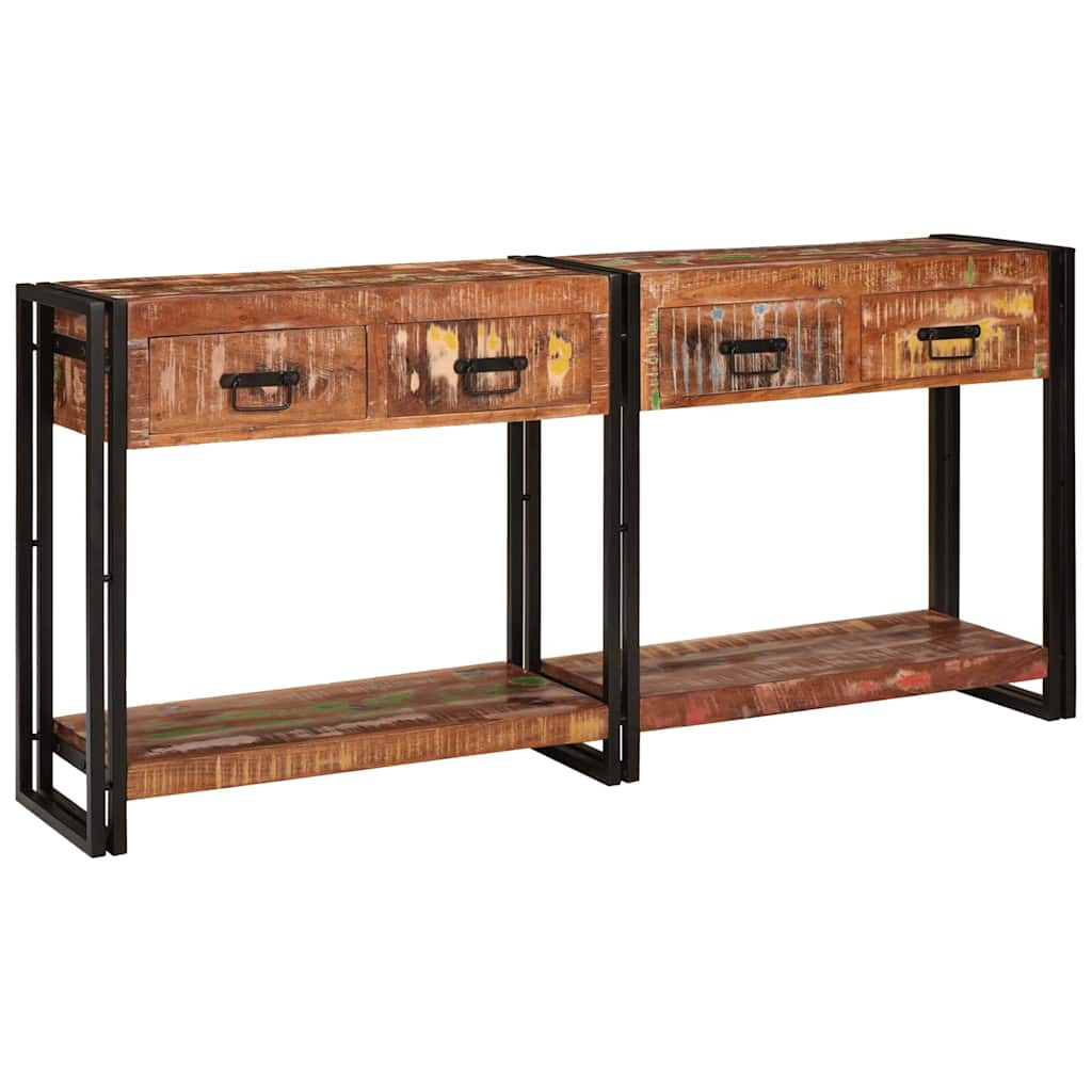 Konsolentische mit Regal, 2er-Set