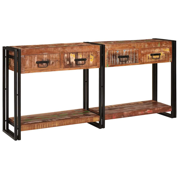 Konsolentische mit Regal, 2er-Set