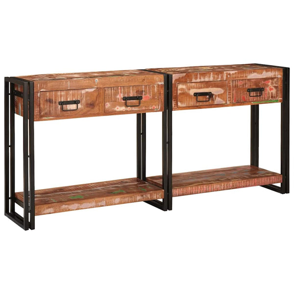 Konsolentische mit Regal, 2er-Set