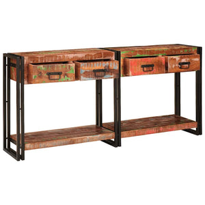 Konsolentische mit Regal, 2er-Set