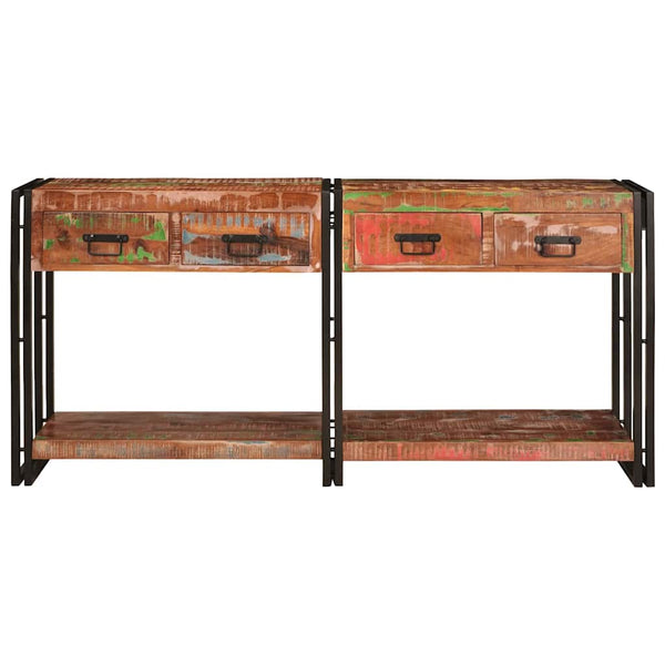 Konsolentische mit Regal, 2er-Set