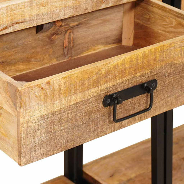 Konsolentische 2er Set Braun Massivholz Mango