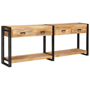 Konsolentische 2er Set Braun Massivholz Mango